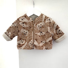 Load image into Gallery viewer, Hedgehog zip front short jacket