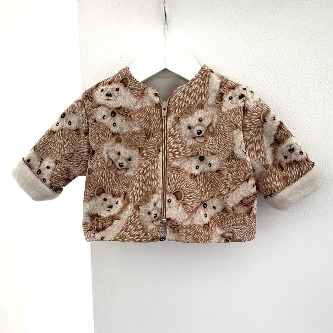 Hedgehog zip front short jacket