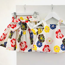 Load image into Gallery viewer, white floral skirt and top