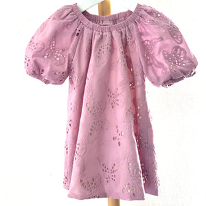 Broderie Anglaise Puff-sleeve dress