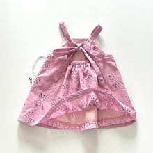 Load image into Gallery viewer, Broderie Anglaise Bow-back dress