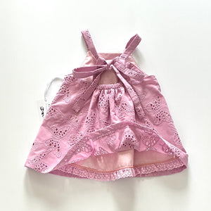 Broderie Anglaise Bow-back dress
