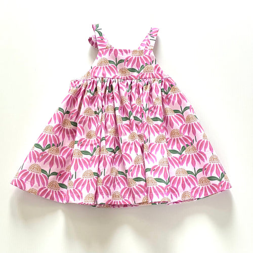 Print bow-back dress