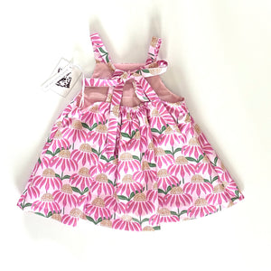 Print bow-back dress