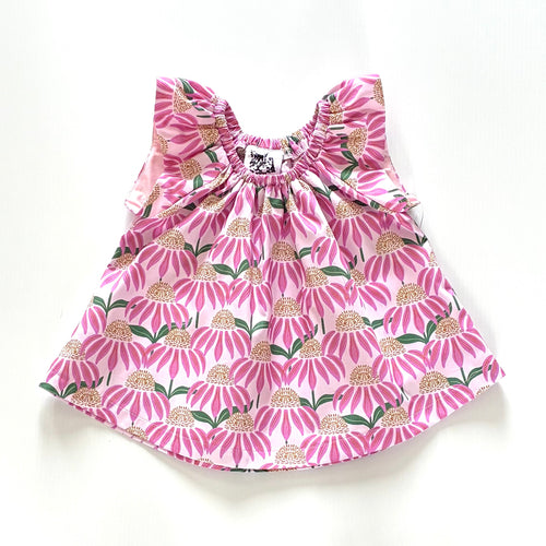Print butterfly sleeve top