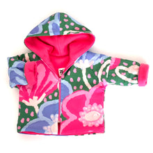 Load image into Gallery viewer, Big floral zip-front hooded jacket