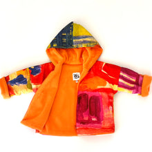 Load image into Gallery viewer, Big Paint zip-front hooded jacket