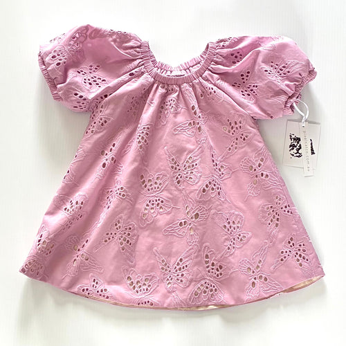 Broderie Anglaise Puff-sleeve dress