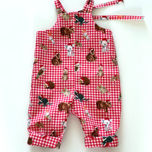 Load image into Gallery viewer, Gingham Christmas Overall