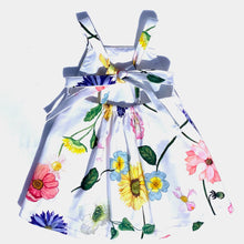 Load image into Gallery viewer, big floral bow back dress